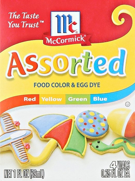 McCormick Food Colors and Egg Dye Vials, .25 Ounce