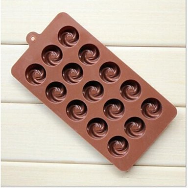 Y&XL&H 15 Hole Vortex Rose Shape Cake Ice Jelly Chocolate Molds,Silicone 21.7&iexcl;&Aacute;10.8&iexcl;&Aacute;1.7 CM(8.5&iexcl;&Aacute;4.3&iexcl;&Aacute;0.7 ICNH)