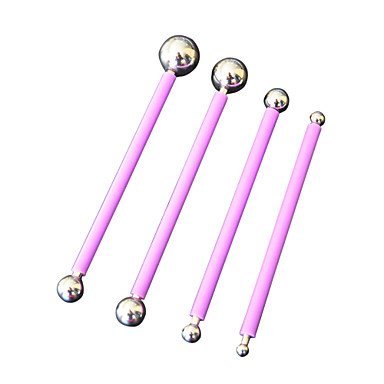 Sher FOUR-C Steel Ball Tools Cake Modeling Tools Cake Tools Color Purple,4/Set NO.65