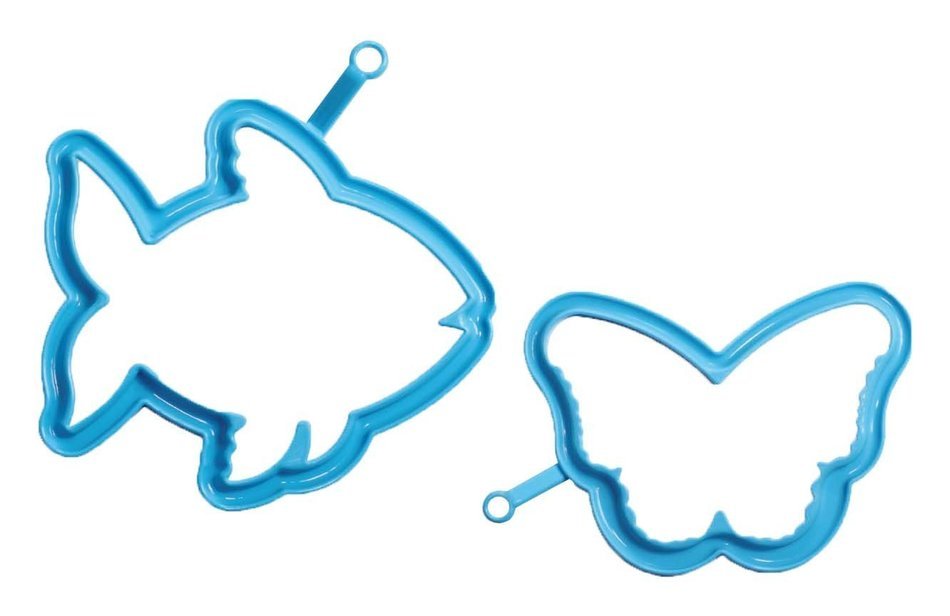 Silikomart Pratika Collection 2-Piece Egg and Pancake Mold Shape Set, Fish and Butterfly N2