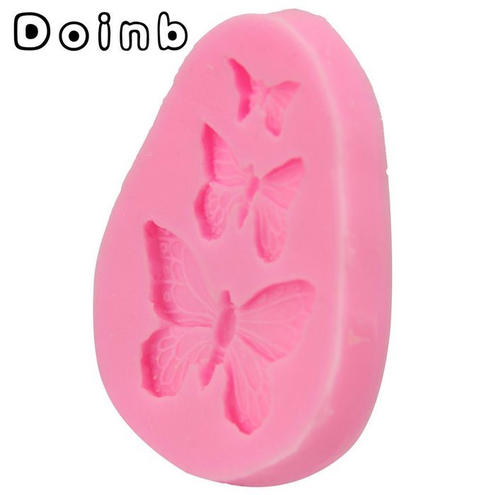Doinb Jewel Butterfly Knot Bowknot Fondant Silicone Molds Outer Size 9.5x6x1.5CM GJM-1773 FDA N35