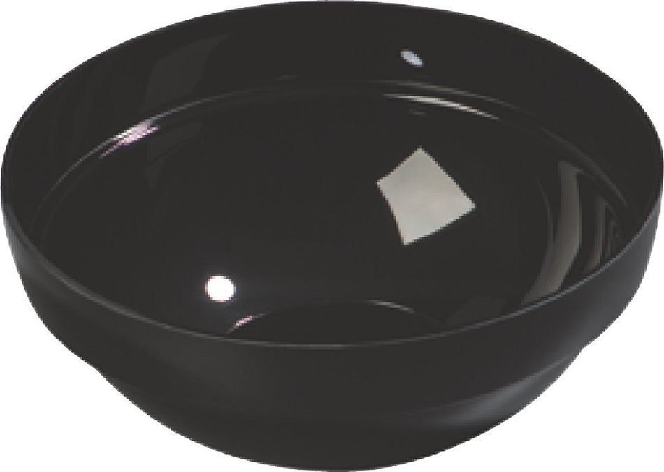 Carlisle 810003 Acrylic Stack Bowl, 3 qt. Capacity, 9.44 x 3.94", Black (Case of 4) N8