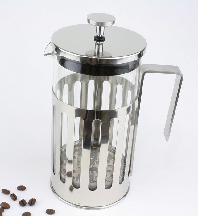 Cafe'Liberte' French Coffee/Tea Press, Polished Stainless Steel, 34 oz N3