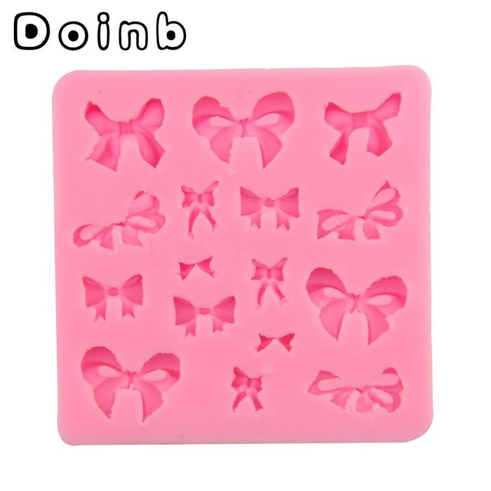 Doinb Jewel Butterfly Knot Bowknot Fondant Silicone Molds Outer Size 9.5x6x1.5CM GJM-1773 FDA N40