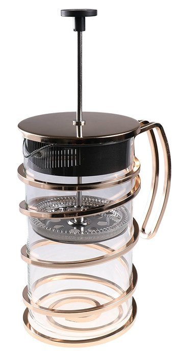 Gourmet 1 Liter Gold French Press Coffee Brewer with Spiral Design N4