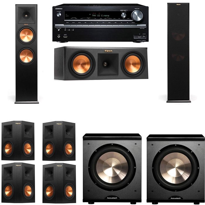 Klipsch RP-280F Tower Speakers-RP-250C-PL-200-7.2-Onkyo TX-NR838