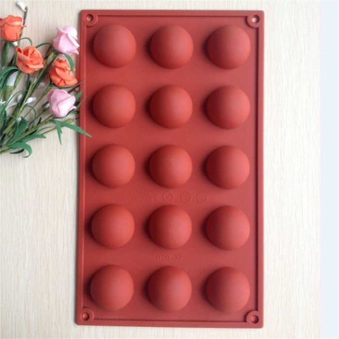 FLY Silicone 15-Cavity Round Chocolate Truffle Mold Candy and Gummy Mold N2