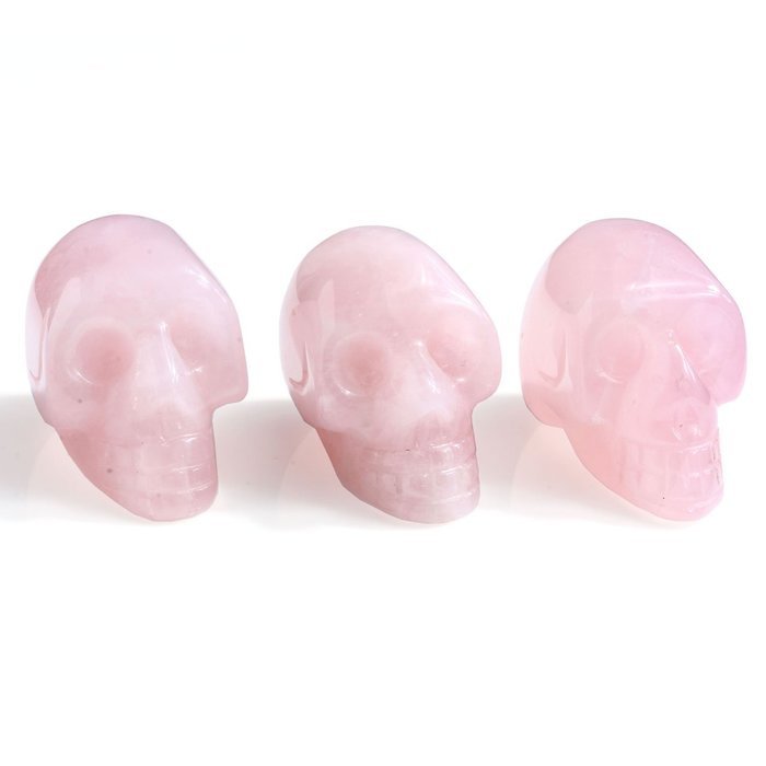 JOVIVI Hand Carved Natural Gemstone Healing Reiki Skull Head Statue Figurine 1.5 inches w/Box (Turquoise) N41