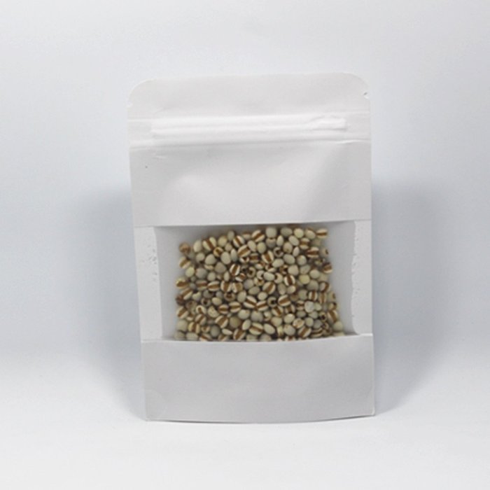 Coffee Powder Tea Doypack White Kraft Paper Pack Bag With Window Heat Seal Poly Stand Up Paper Ziplock Pouch 20... N2