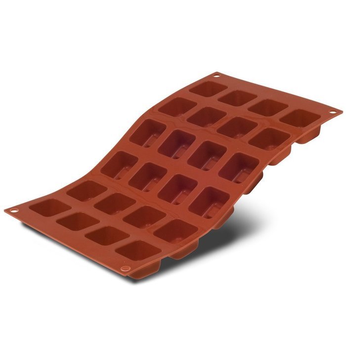 Pavoni Orange Non-Stick Sm Square Savarin