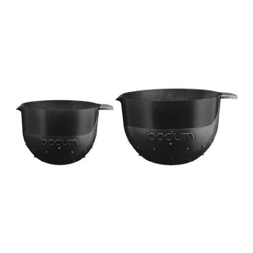 Bodum Bistro 2 Pcs Mixing Bowl, 1.4 L, 1.5 Qt - 2.8 L, 3.00 Qt Black