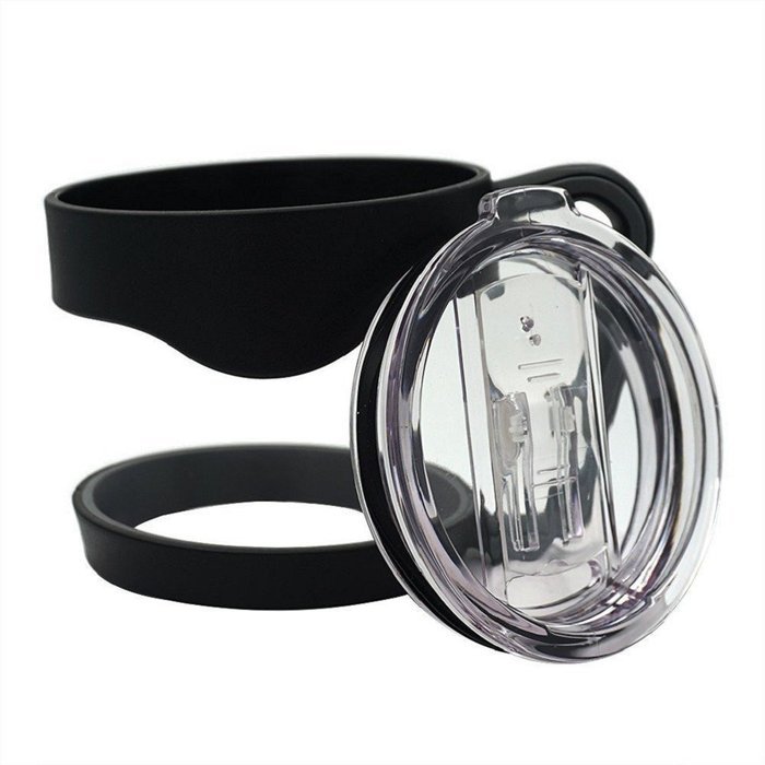Morecome 30 Oz Stainless Steel Insulated Tumbler Mug Handle+ Straws+Cleaning Brush+Splash Proof Lid N3