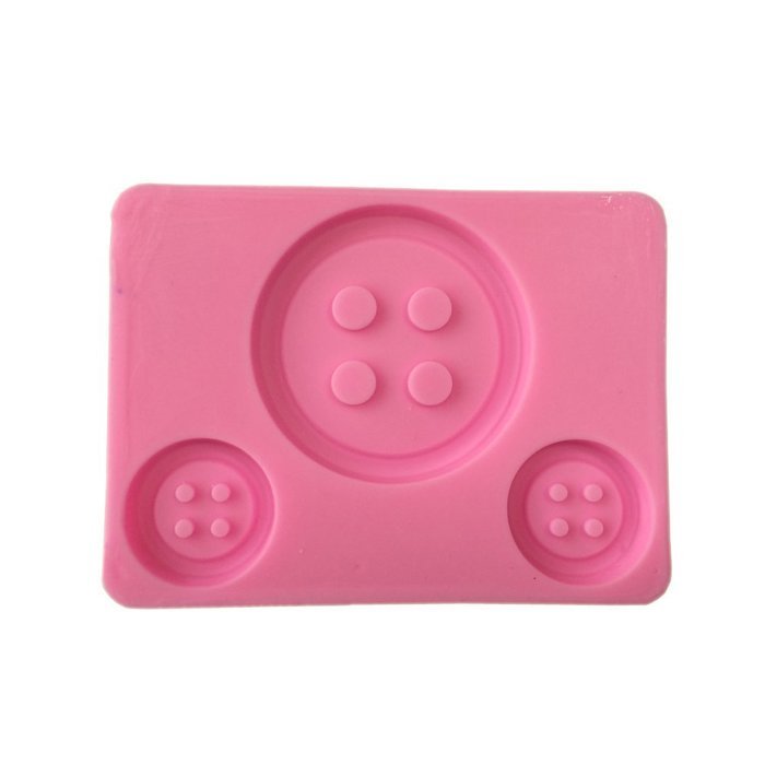 Yunko Fastener Shape Button Candy Ice Cake Chocolate Sugar Craft Fondant Mold Silicone Decorating Tools