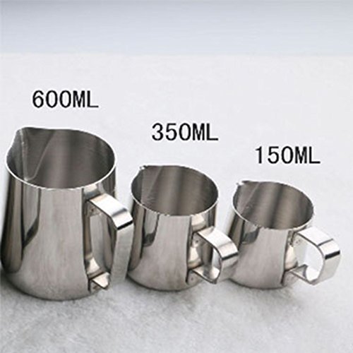 HULISEN 5 Oz. (150ml) Stainless Steel Espresso Coffee Pitcher Barista 150ml Craft Coffee Latte Milk Frothing Jug... N11