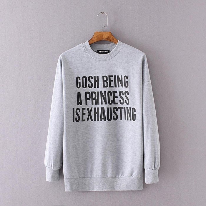 Pullover Tops,Morecome Women Ladies Letter Print Long Sleeve Sweatshirt Loose Blouse N39