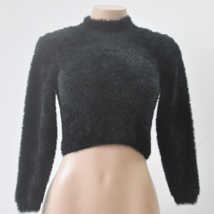 Blouse,BeautyVan Women Long-sleeved High-necked Shirt Umbilical Bottomed Plush Blouse (One Size, Gray) N25