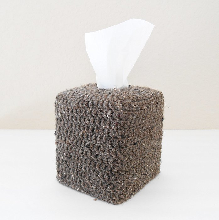 Crochet Tissue Box Cozy, Bathroom Tissue Box Cover N4