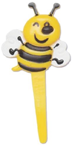 Bakery Crafts Bumble Bee Cupcake Picks, 12-Pack N2