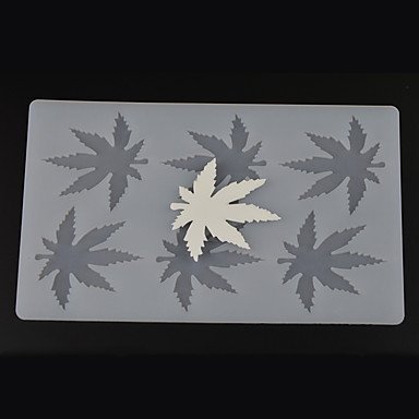 Y&XL&H 6 Hole Maple Leaf Shape Chocolate Plugin Mold for Cake Decoration Baking Mold Silicone Material N3
