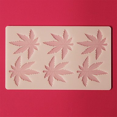 Y&XL&H 6 Hole Maple Leaf Shape Chocolate Plugin Mold for Cake Decoration Baking Mold Silicone Material N4