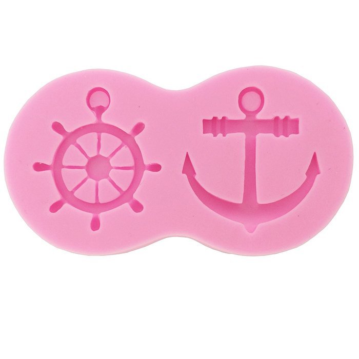 Anchor and Wheel Silicone Cake Decorating Candy Mold, for Sugarcraft Fondant Gunpaste Cake Decoration Cupcake...