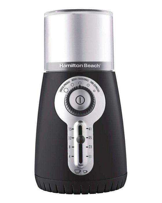 Hamilton Beach 80374 Custom Grind Hands-Free Whole Bean Coffee Grinder, Black N4