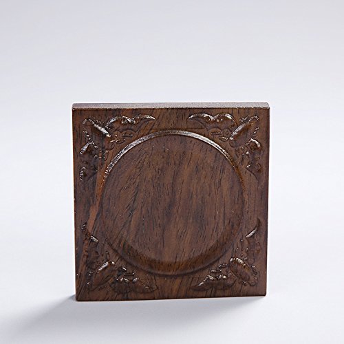 CCWY Ebony Quartet coaster solid wood Tea Cup Saucer heavy insulation Kung Fu tea ceremony accessories wholesale N5