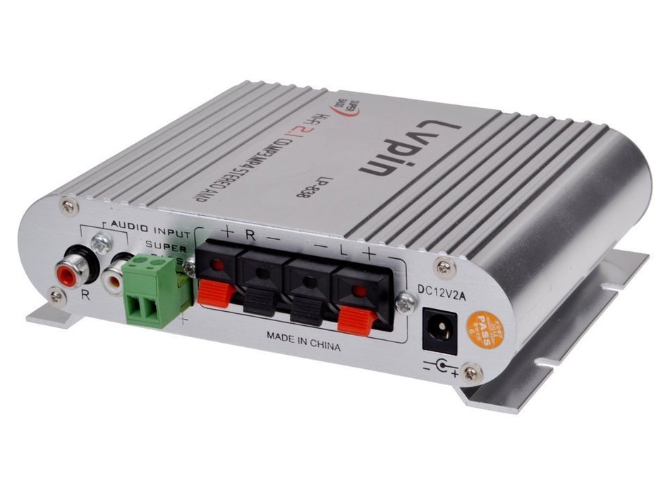 TMS&reg; 200W 12V Mini Hi-Fi Car Amplifier Booster Radio MP3 Stereo for Motorcycle Home N5
