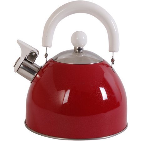 Mr. Coffee Colorcraze 1.5 qt Tea Kettle with White Handle /Color: Red
