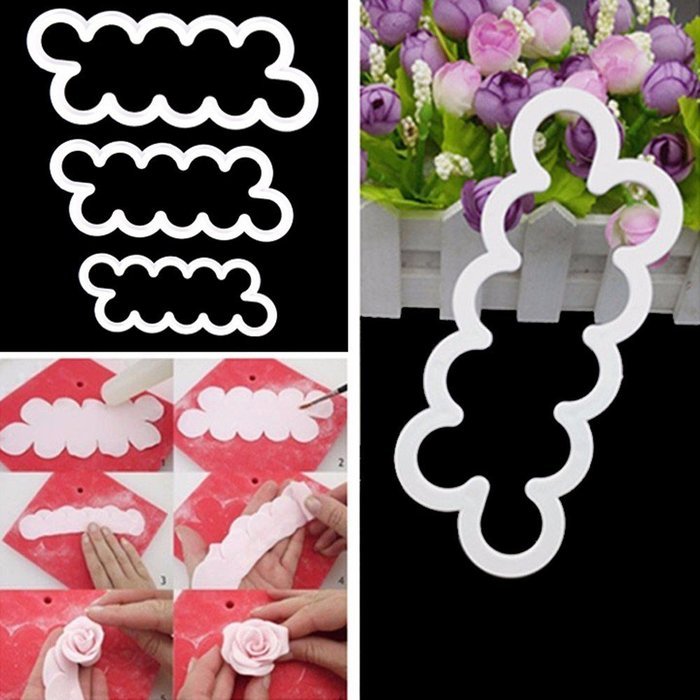 MAXGOODS Popular 3D Rose Flower Fondant Cake Chocolate Sugarcraft Mould Decor Mold N3