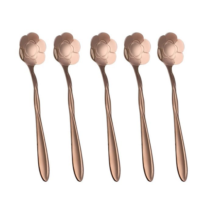 Coffee Scoops, Stainless Steel Tableware Creative Sunflower Flower Pattern Coffee Spoons Stirring Spoon Sugar... N19