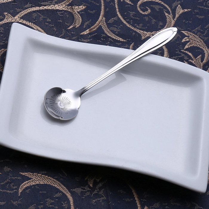 Coffee Scoops, Stainless Steel Tableware Creative Sunflower Flower Pattern Coffee Spoons Stirring Spoon Sugar... N21