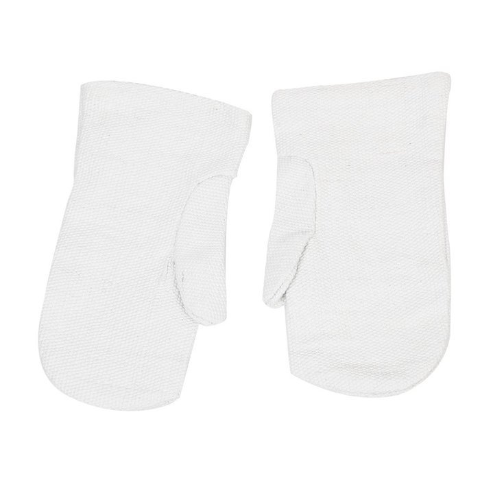 Kitchen Cooking Cookies Baking Hot Resistance Mitten Gloves Pair White
