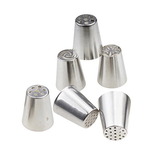 Cake Decorating Piping Tips 15 Pcs Stainless Steel Russian Tulip Icing Piping Kit Nozzles Cake Decoration Tips... N16