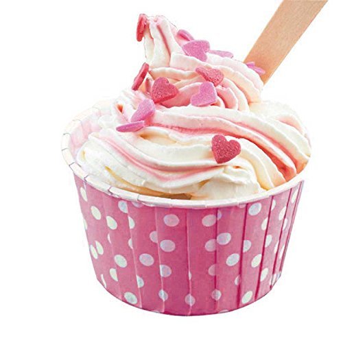 Mikey Store, New 50pcs High Temperature Resistant Baking Cakes Dot Bead Cups (Colorful) N12