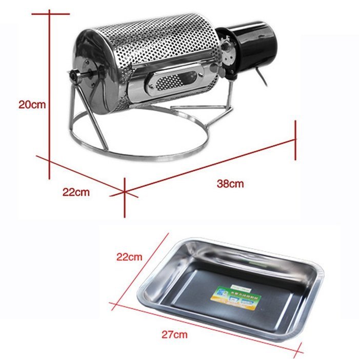 40W Coffee Roaster Machine Home Kitchen Tool Electric Stainless Steel Machine N5