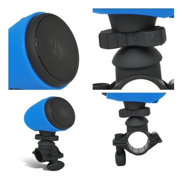 Outdoor Waterproof Bicycle Bluetooth Music Rechargeable Speaker Player Blue N4