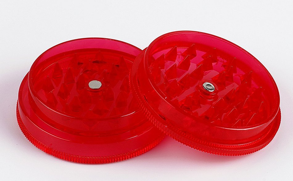 3-Part Acrylic Grinder with Magnet Solid Colored Cover (Green) N6