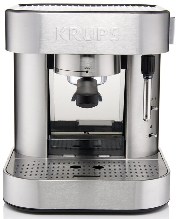 KRUPS XP6010 Pump Espresso Machine with Thermo Block System and Stainless Steel Housing, Silver N5