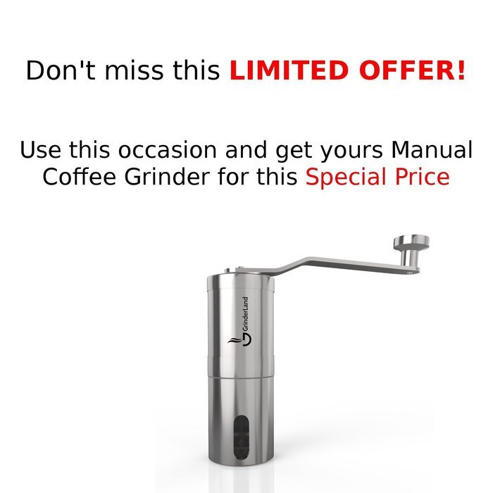 Hand Coffee Grinder with Adjustable Conical Ceramic Burrs | Premium Manual Mill Suitable for Coffee Beans, Herb... N9