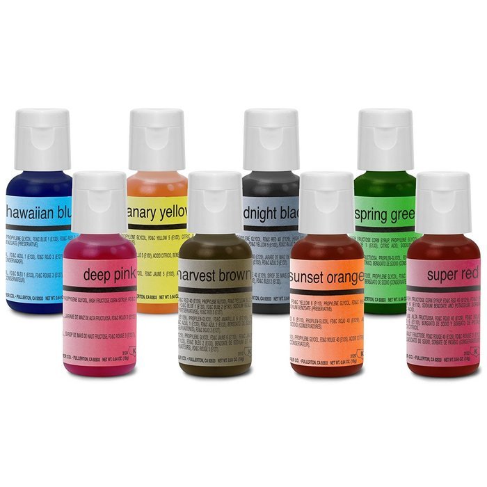 PointZero Complete Airbrush Cake Decorating Set - 8 Chefmaster Colors N5