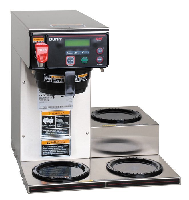 Bunn 38700.0009 Axiom DV-3 Lower Automatic Commercial Coffee Brewer with 3 Warmers N3
