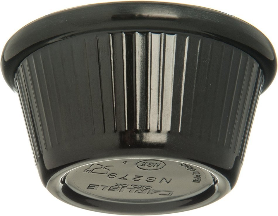 Carlisle S27903 Melamine Fluted Ramekin, 2 oz Capacity, 1.43" Height, Black (Case of 48) N5
