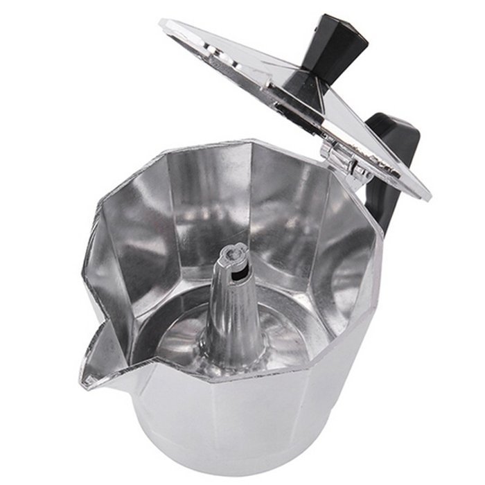 240ml Kitchen Aluminum Stovetop Moka Pot Italian Espresso Maker Percolator, Dark Green N13