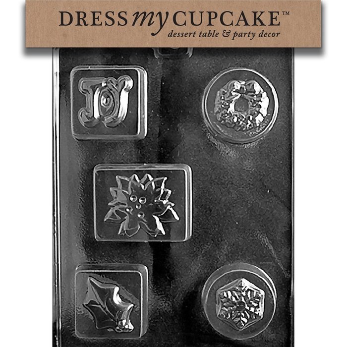 Dress My Cupcake DMCC197 Chocolate Candy Mold, Bow Package, Christmas N106