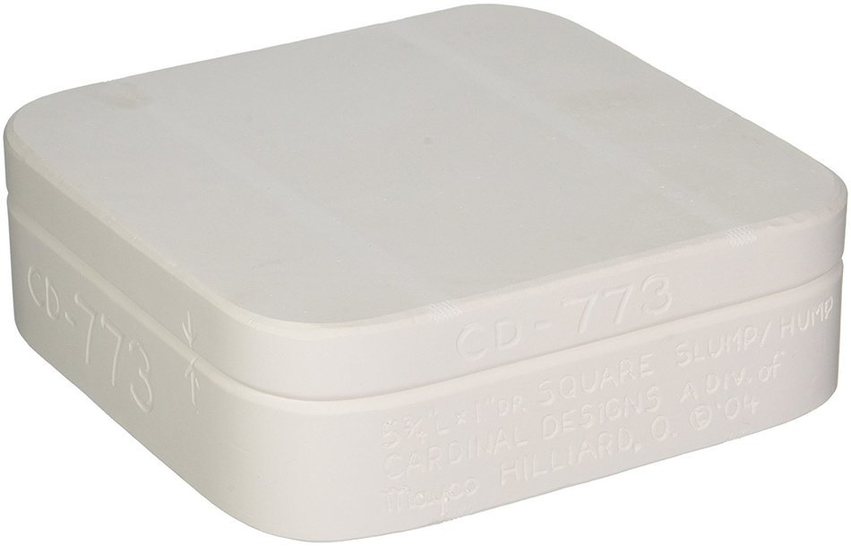 Mayco CD773 Slump and Hump Plaster Molds, 5-3/4" x 5-3/4" x 1" Size, Square, 5.5" Height, 11" Width, 14.25" Length