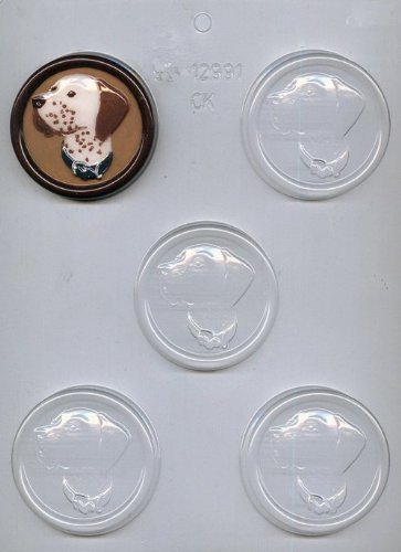 CK Products Labrador Head on 2-1/2-Inch Round Chocolate Mold