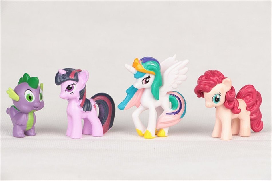 OliaDesign 12 Piece Little Pony PVC Toy Cake Topper Twilight Sparkle Figure Set, Multicolor N5