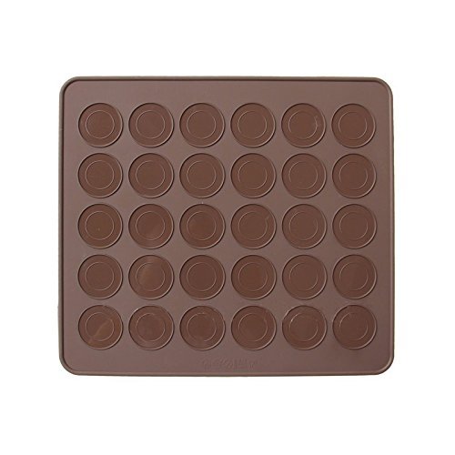 Silicone Macaron macaroon Baking Sheet Mat Muffin DIY Chocolate Cookie Mould Mode - 30 Capacity (round) N4