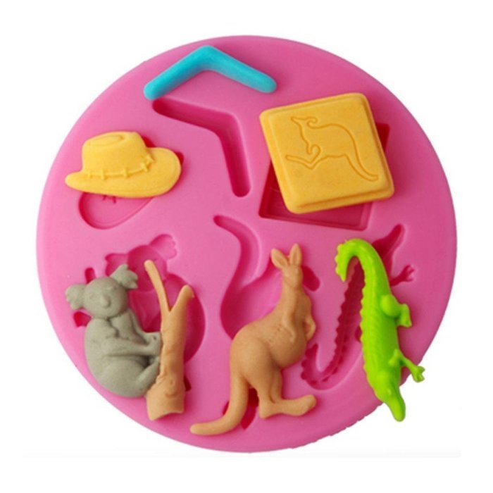 FOUR-C Silicone Mold Fondant and Gum Paste Mould Color Pink